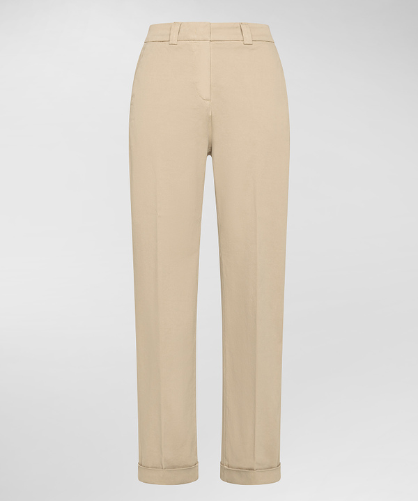 Stretch cotton gabardine trousers - Peuterey