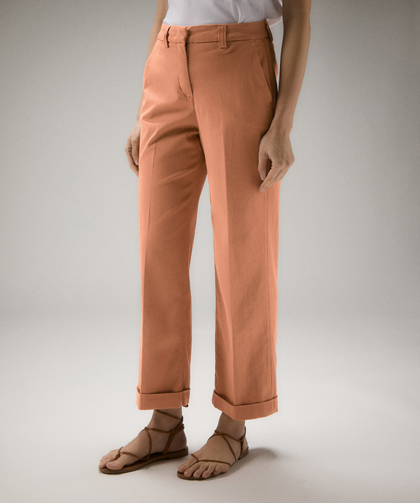 Stretch cotton gabardine trousers - Peuterey