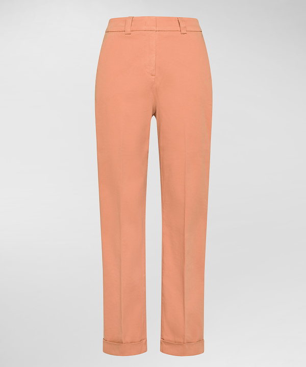 Stretch cotton gabardine trousers - Peuterey