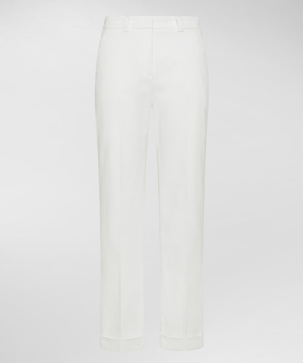 Stretch cotton gabardine trousers - Peuterey