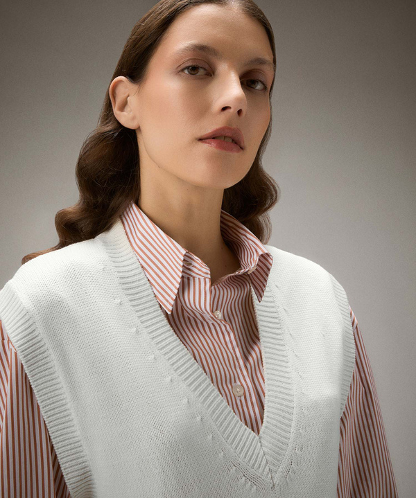 Gilet in tricot di viscosa lucido - Peuterey