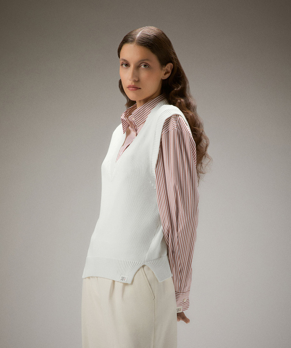 Gilet in tricot di viscosa lucido - Peuterey