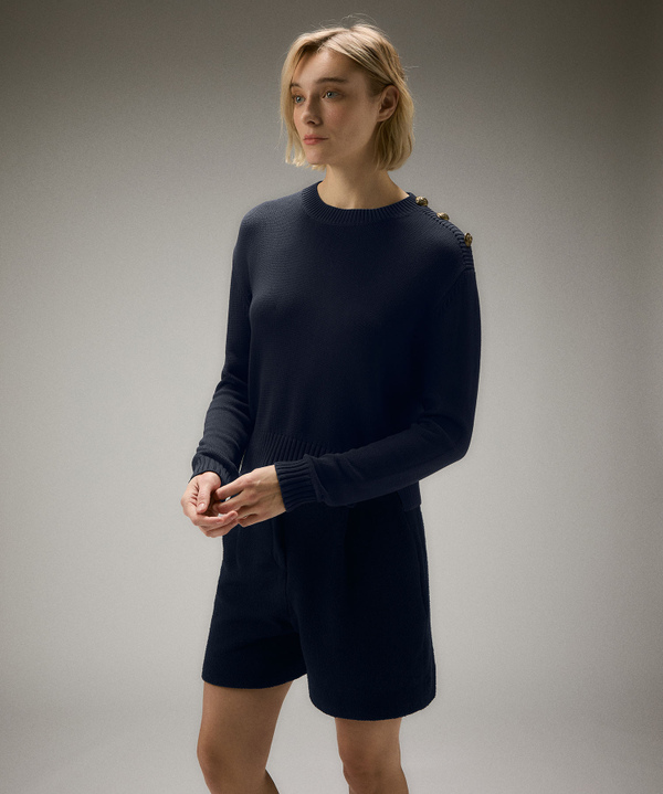 Maglia con collo in piedi e bottoni gioiello - Peuterey