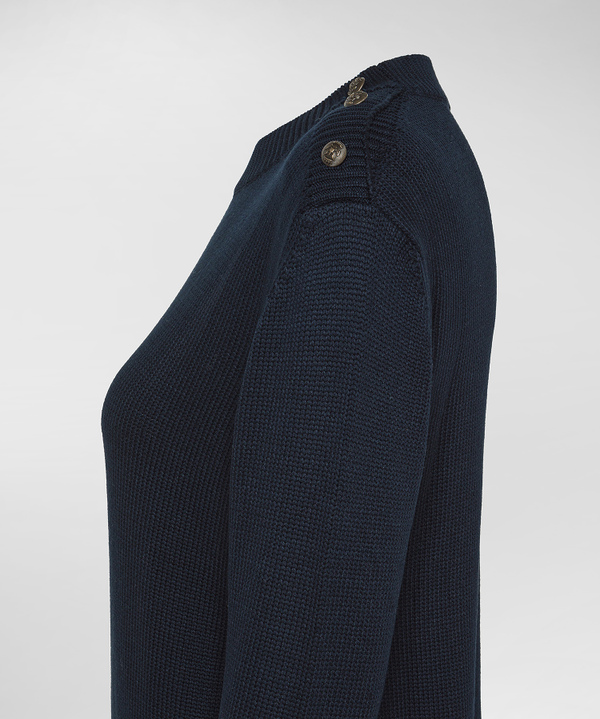 Stand-up collar sweater with jewel buttons - Peuterey