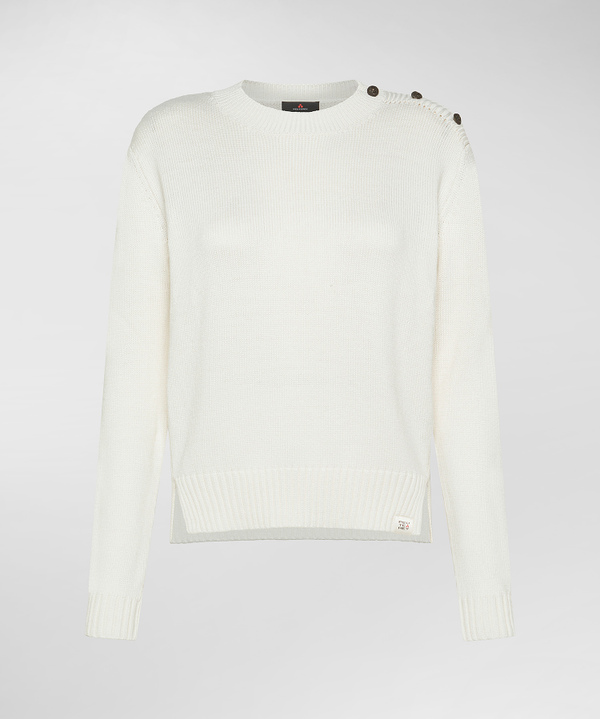 Stand-up collar sweater with jewel buttons - Peuterey