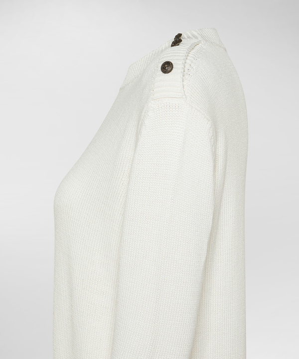 Stand-up collar sweater with jewel buttons - Peuterey