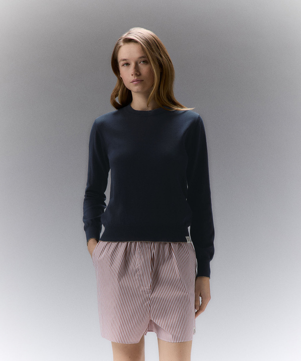 Maglia in cotone crêpe con dettagli in lurex - Peuterey