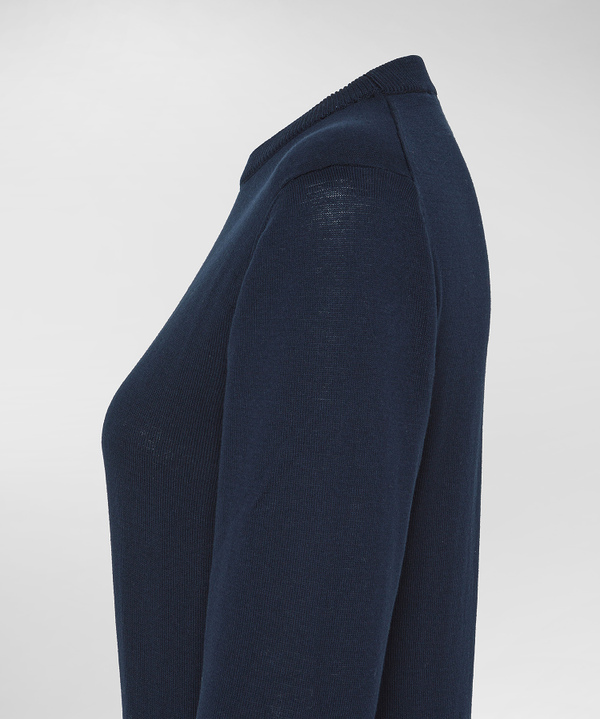 Cotton crepe sweater with lurex details - Peuterey