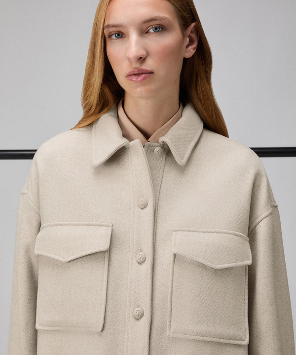 Oversize wool-blend cloth shirt - Peuterey