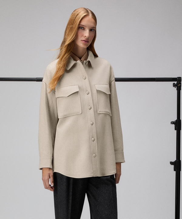 Oversize wool-blend cloth shirt - Peuterey