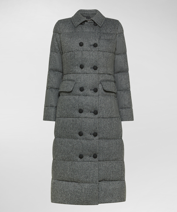 Double-breasted wool twill down jacket - Peuterey