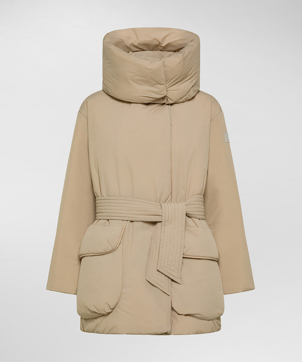 Cloud-effect down jacket with belt - Peuterey