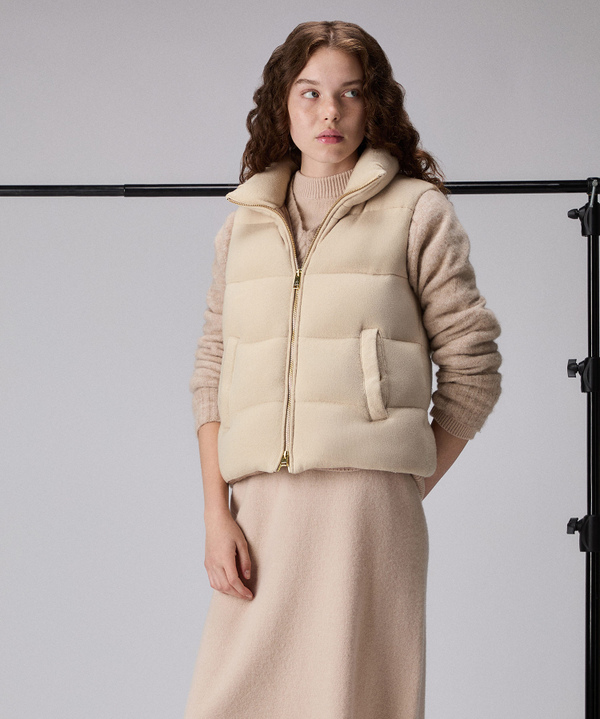 Worsted wool padded vest - Peuterey