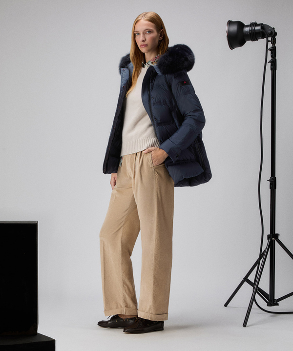 Puffer jacket with fur trim - Peuterey