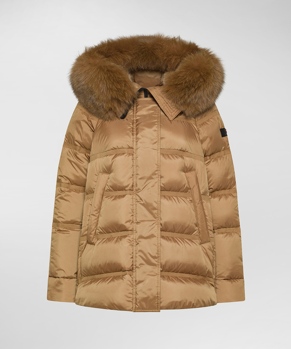 Puffer jacket con bordo in pelliccia - Peuterey