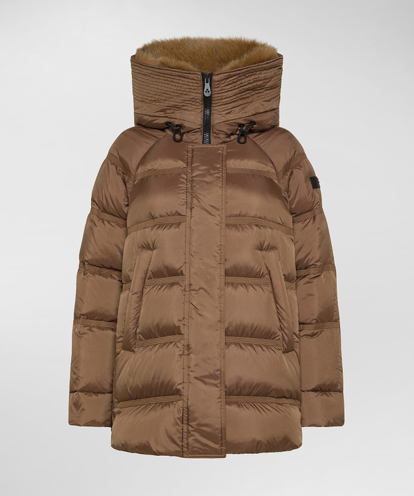 Puffer jacket con bordo in pelliccia - Peuterey