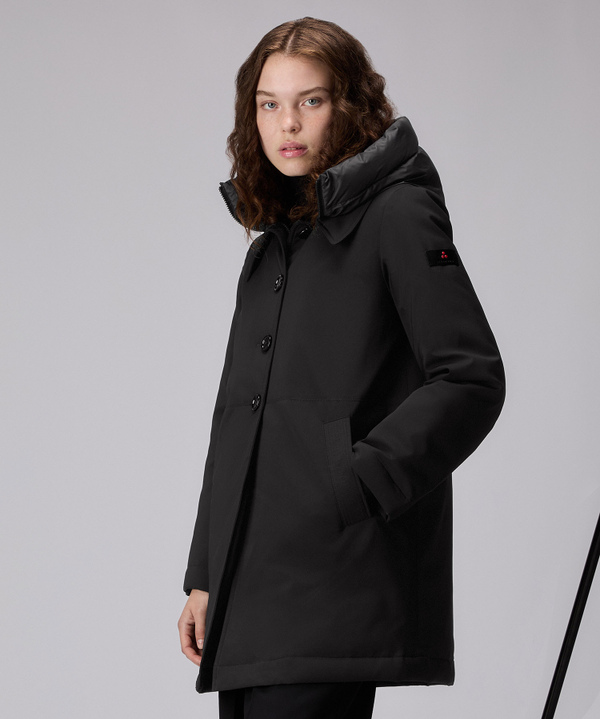 Performance overcoat with oversized hood - Peuterey