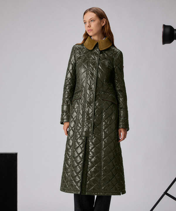 Long coat with velvet collar - Peuterey