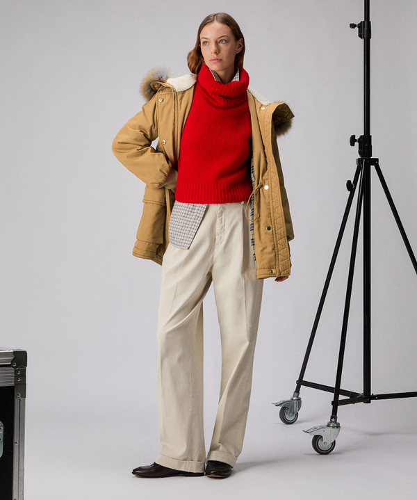 Parka with fur-trimmed hood - Peuterey