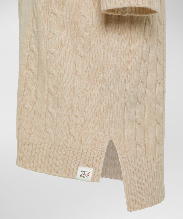 Short-sleeved carded wool sweater - Peuterey