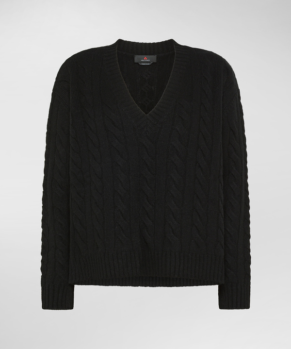 Carded wool V-neck sweater - Peuterey