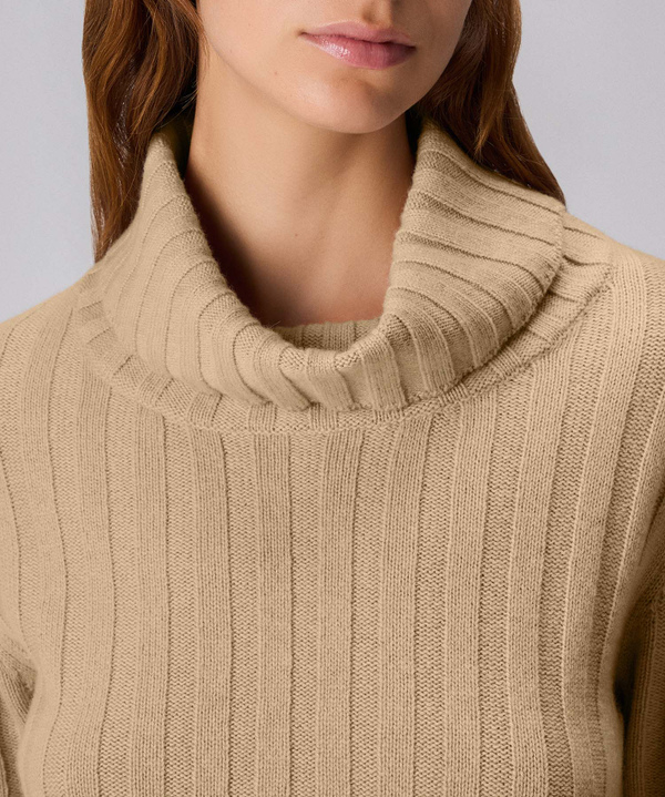 Ribbed wool high-collar sweater - Peuterey