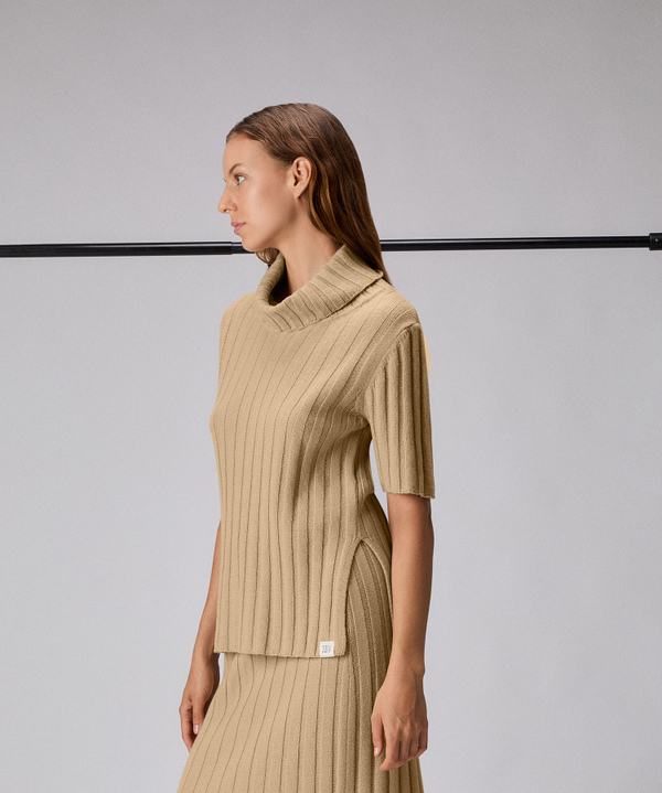 Ribbed wool high-collar sweater - Peuterey