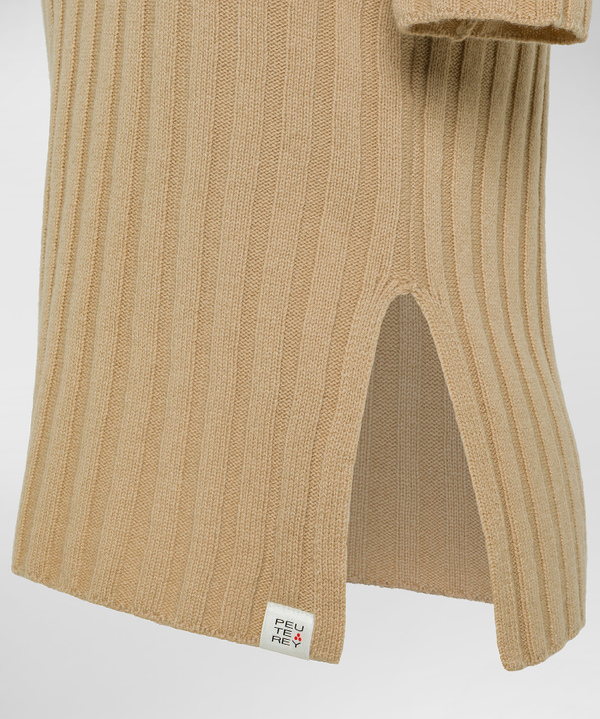 Rollkragenpullover aus gerippter Wolle - Peuterey