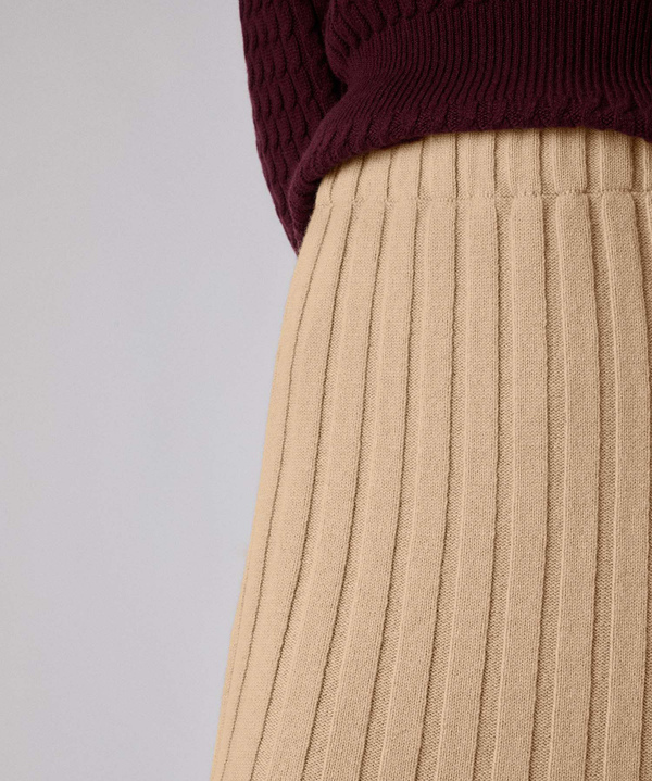 Long ribbed wool skirt - Peuterey