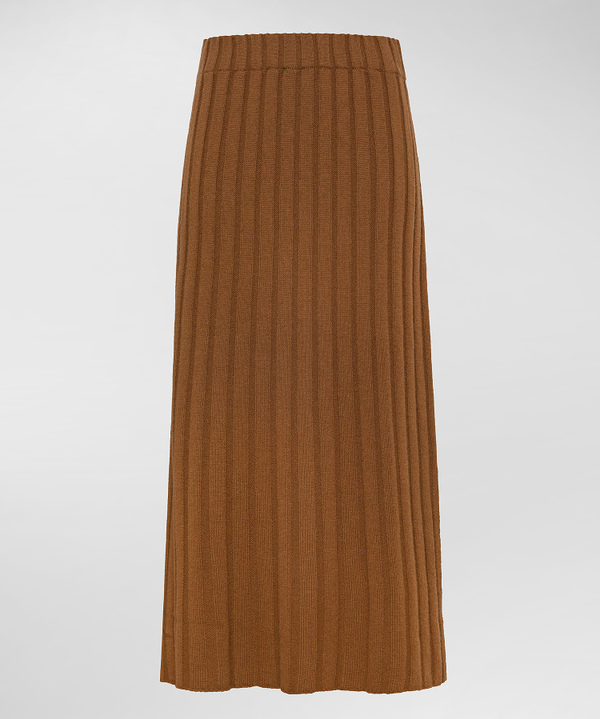 Long ribbed wool skirt - Peuterey