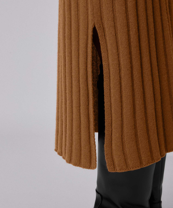 Long ribbed wool skirt - Peuterey