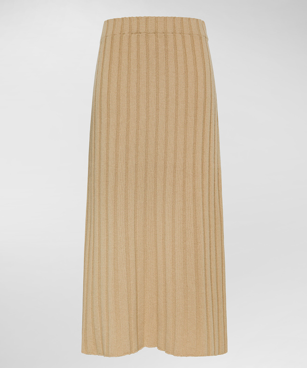 Long ribbed wool skirt - Peuterey