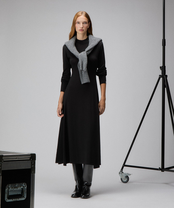 Longuette-Kleid aus gekämmter Wolle - Peuterey