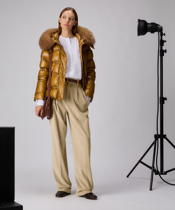 Velvet trousers with pleats - Peuterey