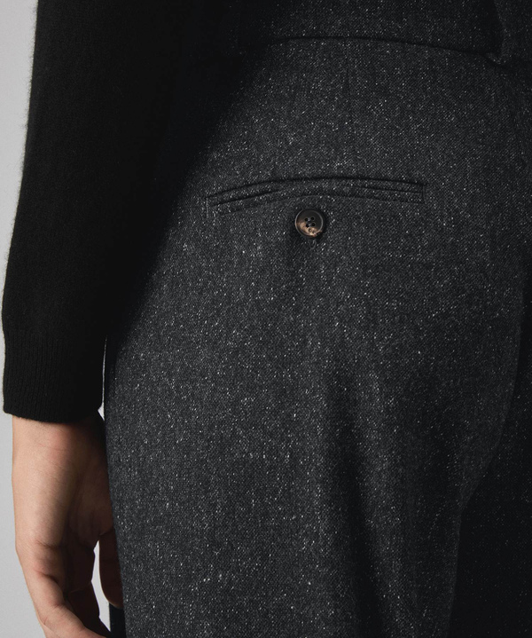 Wool twill herringbone weave trousers - Peuterey