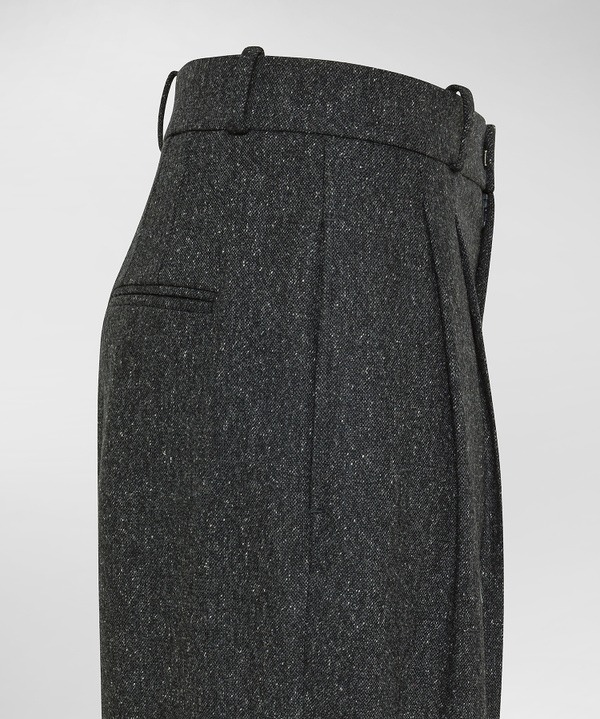 Wool twill herringbone weave trousers - Peuterey