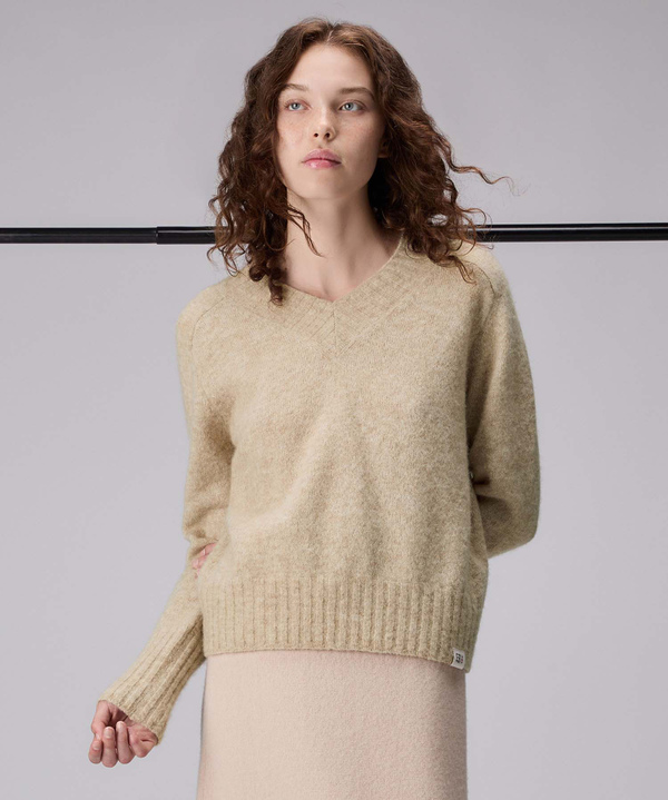 Alpaca blend V-neck pullover - Peuterey