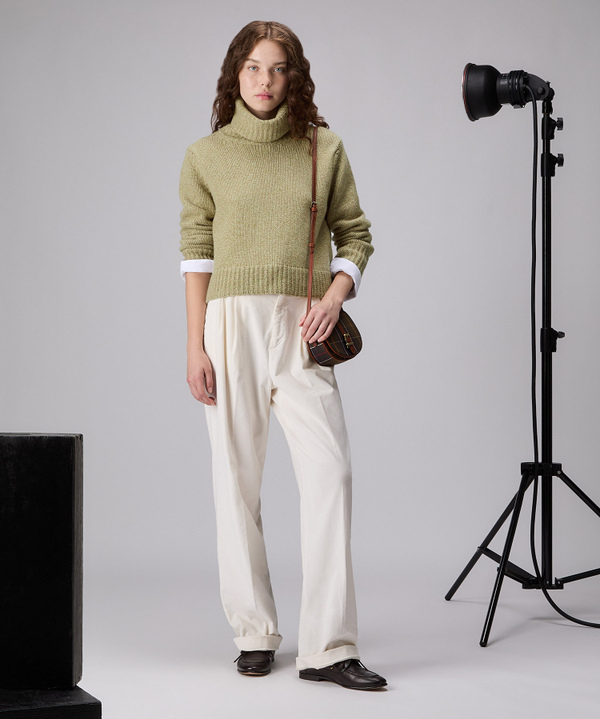 Cashmere blend stranded sweater - Peuterey