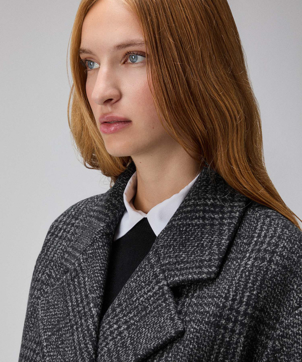 Double-breasted chequered coat - Peuterey