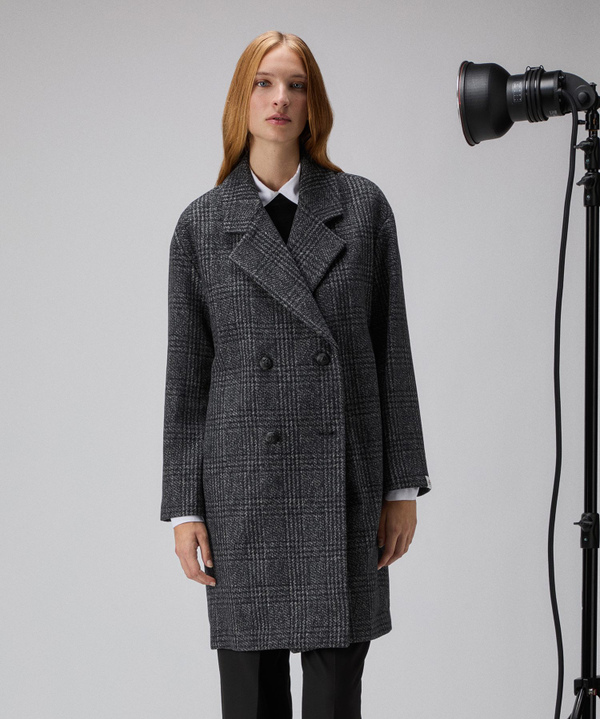 Double-breasted chequered coat - Peuterey