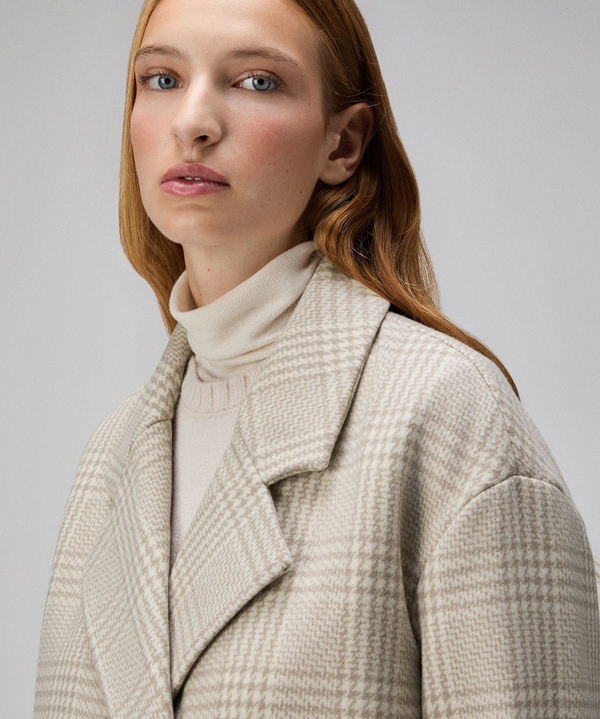 Double-breasted chequered coat - Peuterey