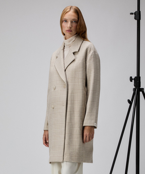 Double-breasted chequered coat - Peuterey