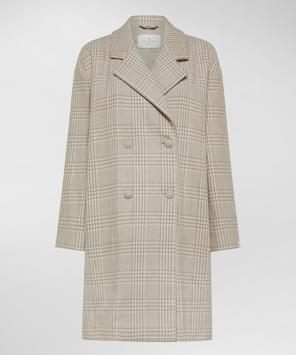 Double-breasted chequered coat - Peuterey