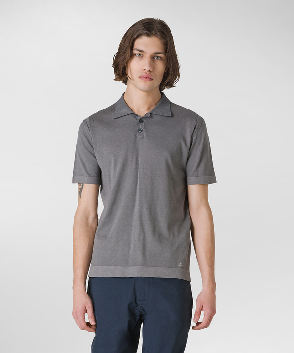 Fine knitted cotton polo - Peuterey