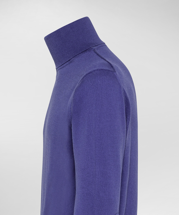 Maglia a collo alto in tricot cotone e lana - Peuterey