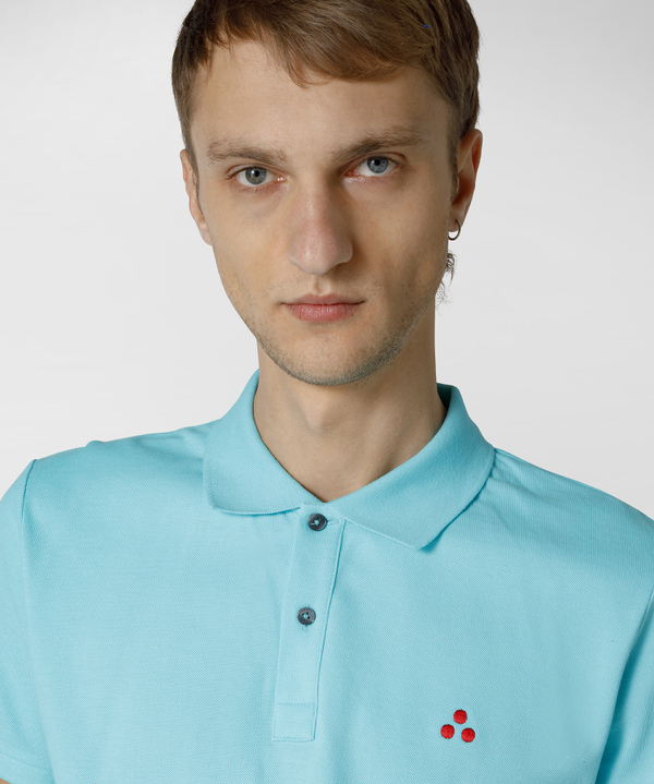 Poloshirt aus glänzendem Baumwollpiqué - Peuterey