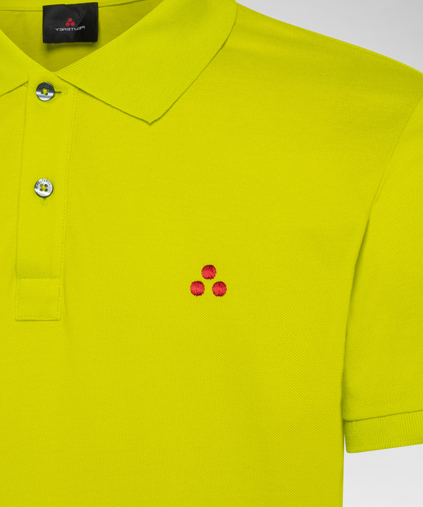 Shiny cotton pique polo shirt - Peuterey
