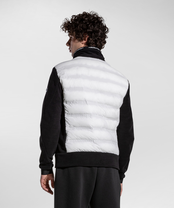 Dual-material stretch down proof bomber jacket - Peuterey