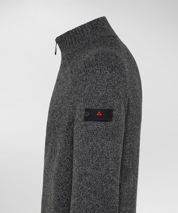 Turtleneck sweater in mouliné wool blend tricot - Peuterey