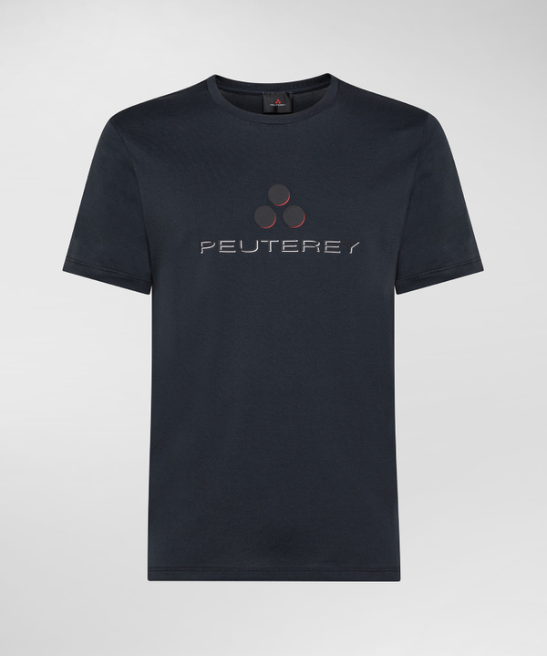 T-Shirt mit Logo-Print auf der Vorderseite - Peuterey